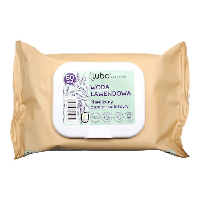 Luba ECO Family вологий туалетний папір з клапаном з лавандовою водою 50 шт.